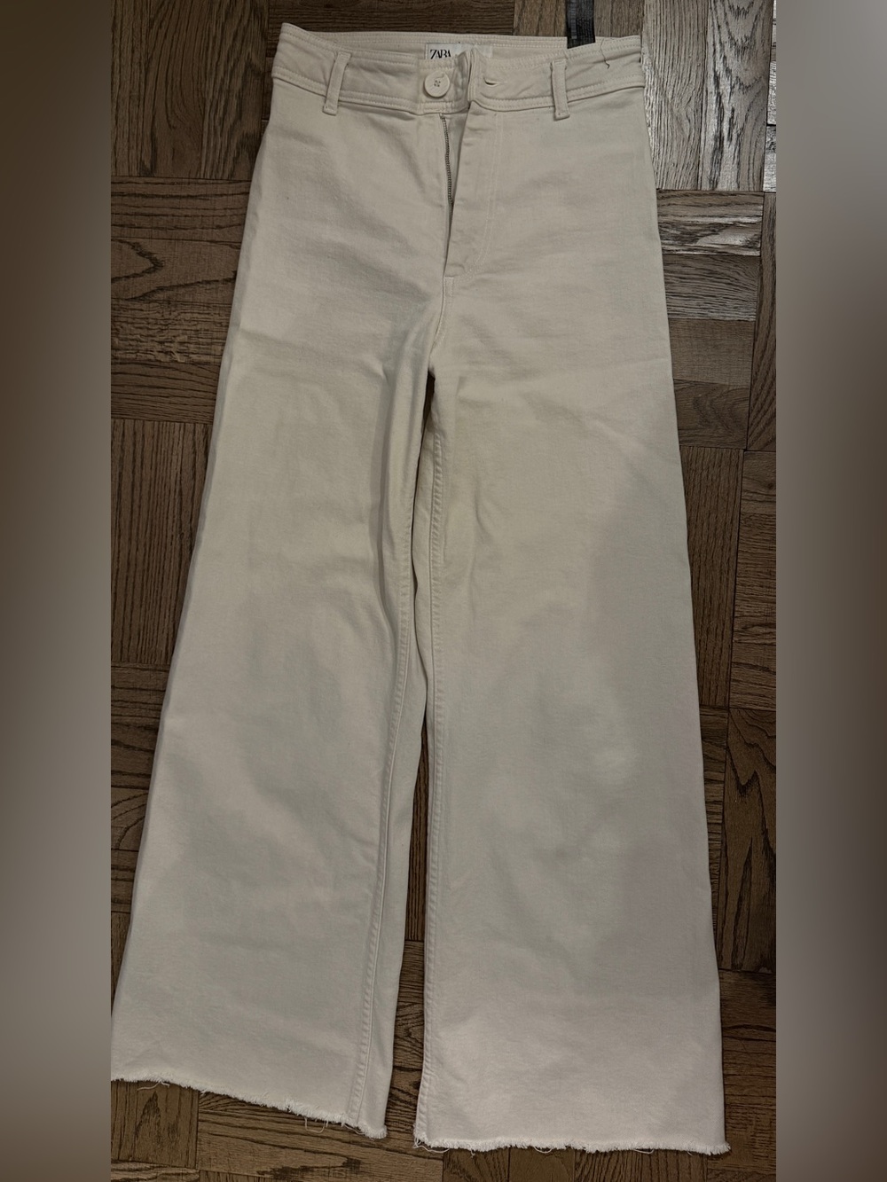 Zara Cream the Marine Straight Jeans